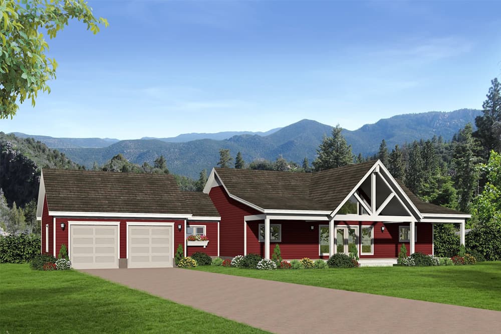 Cost to Build Plan 196-1072 (theplancollection.com) — 2bd/2ba, 1,650 sq ft